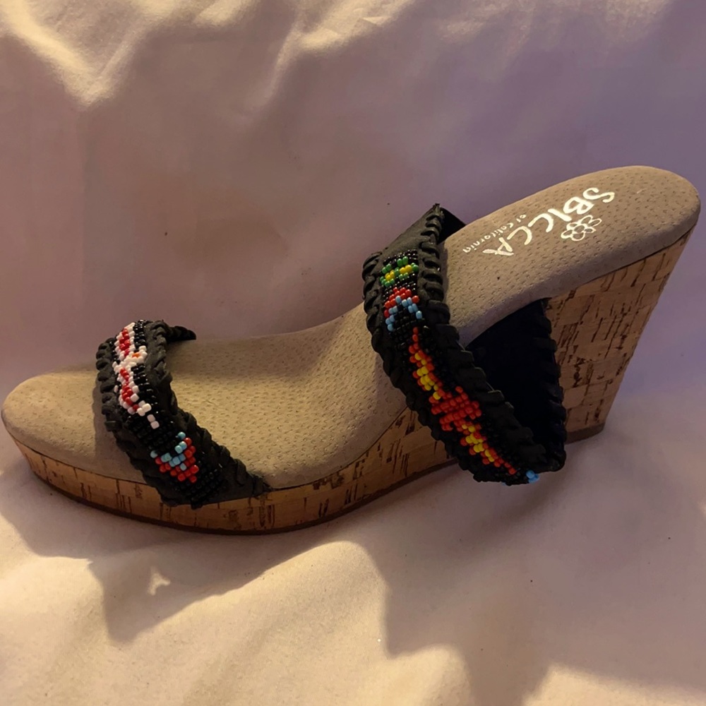 Sbicca beaded wedges